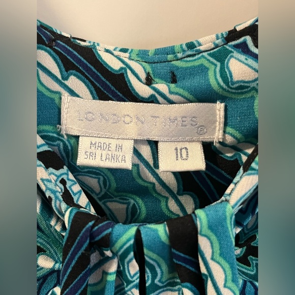 Gently Used London Times Sleeveless Dress Size 10 - Picture 3 of 4